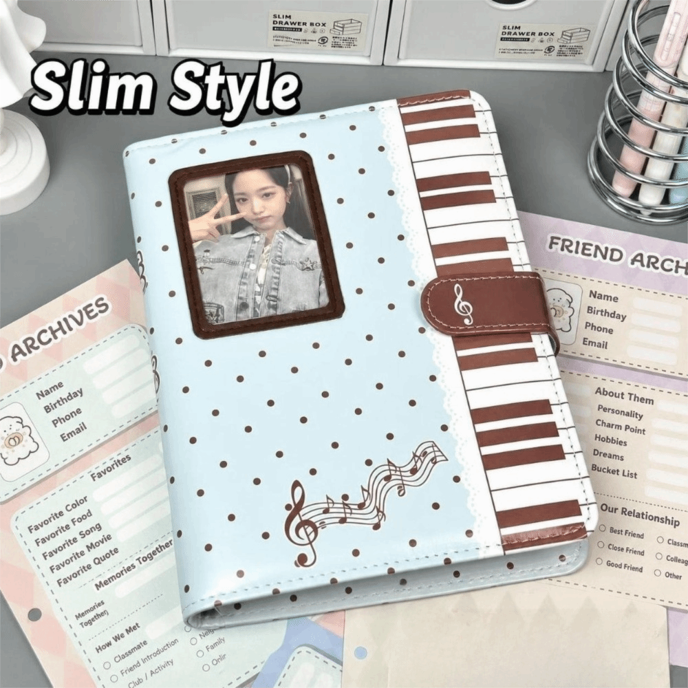 Notebook Dotted A5 - Ins Polka Dot Piano Binder Notebook