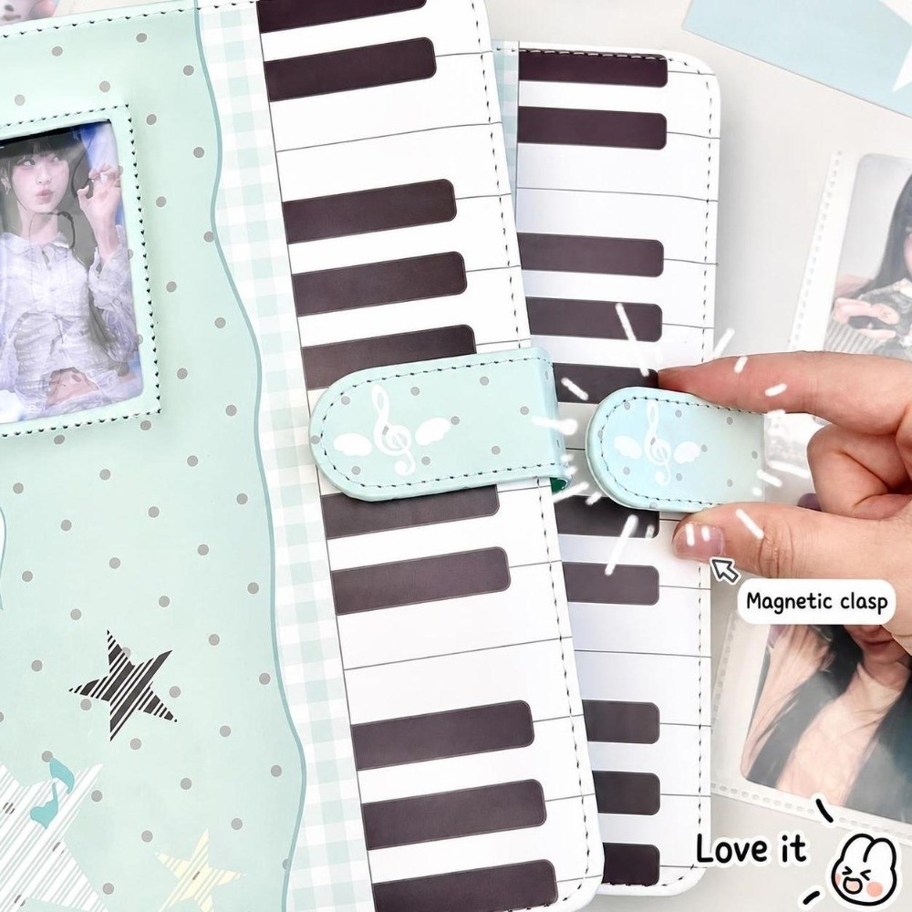 Notebook Dotted A5 - Cute Polka Dot Piano Binder Notebook