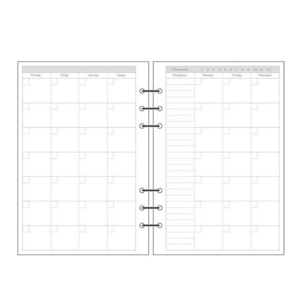 Notebook Dotted A5 - Grid Daily Planner 45 Sheets Spiral