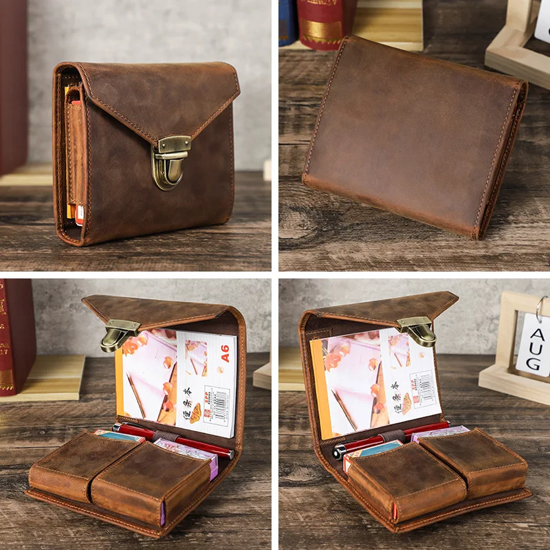 Luxury Retro Leather Notebook  - Stationery Supplies Business recension och pris