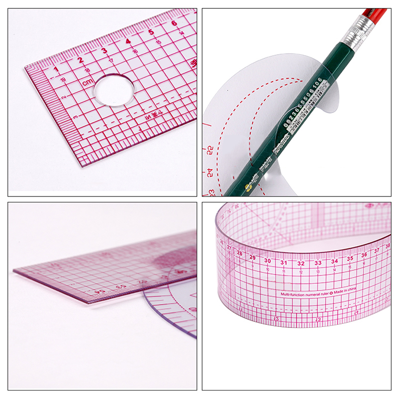 French Curve Cutting Ruler Fas - Ruler Set Transparent recension och pris