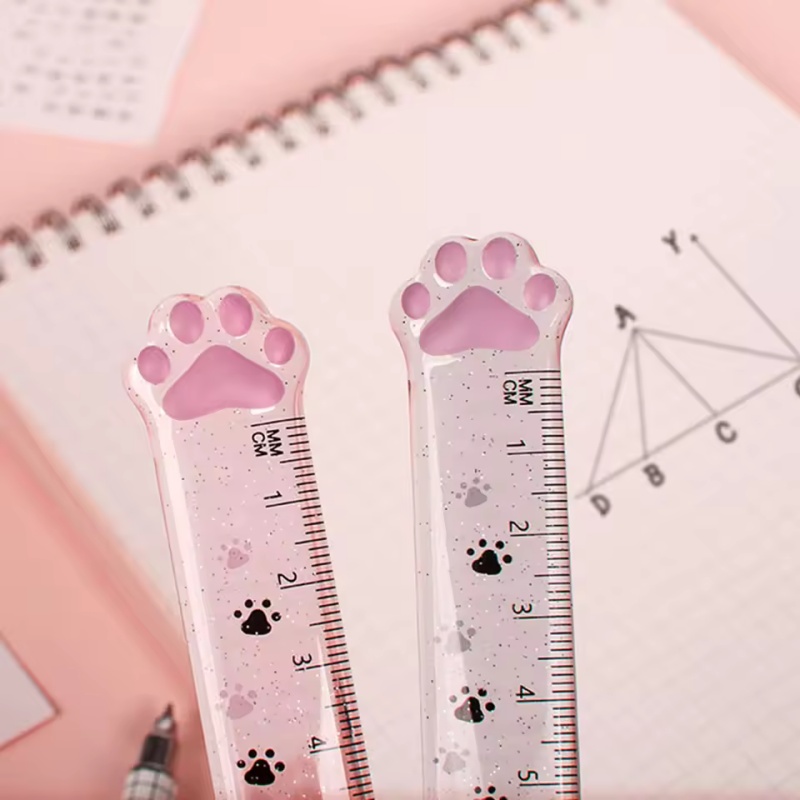 1Pcs Cat Paw Design Ruler Meas - Ruler Set Transparent recension och pris