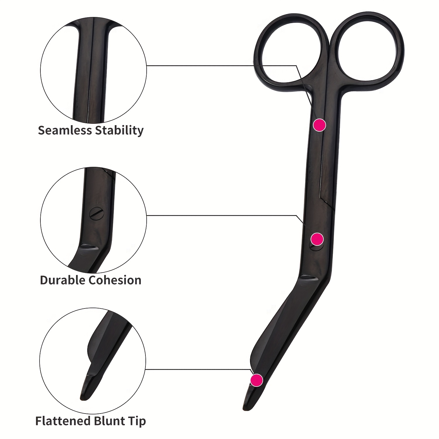 3pcs Multicolor Titanium-Coate - Scissors Stainless Craft recension och pris