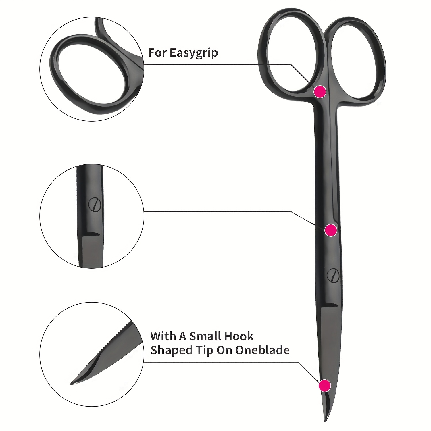 3pcs Multicolor Titanium-Coate - Scissors Stainless Craft recension och pris