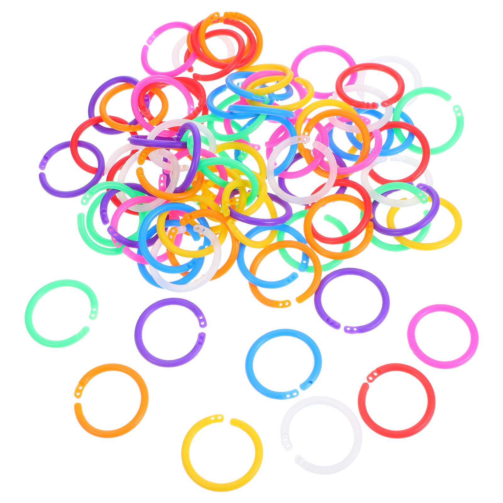 80Pcs Binder Rings Plastic Mul - Binder Clip Assorted recension och pris